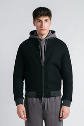 GIUBBOTTO BOMBER IN PANNO NERO